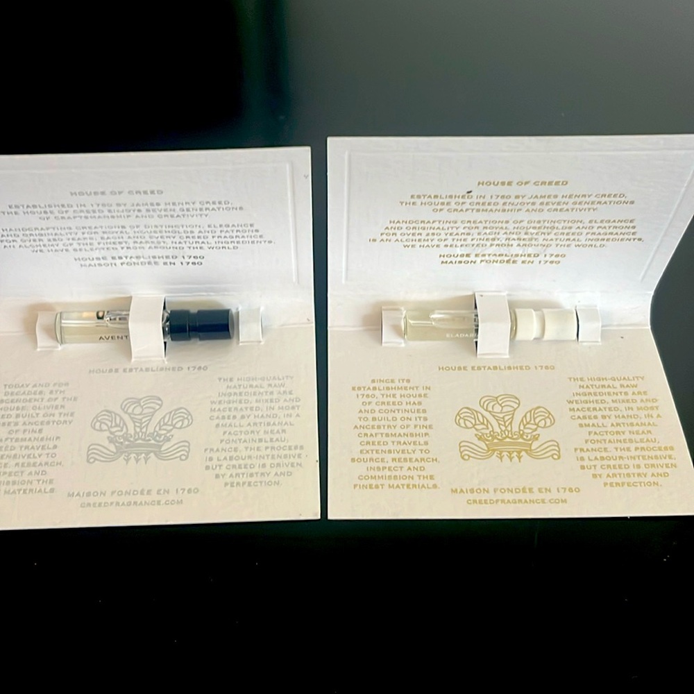 Creed 1760 Perfume Sample Spray Lot of 2 House of Creed Fragrance Bundle